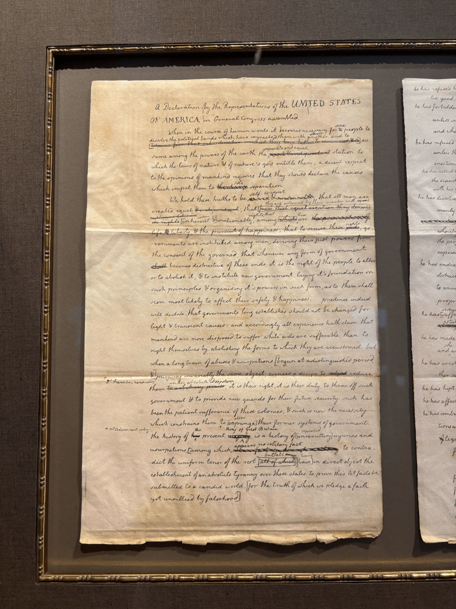 1829 "Declaration of Independence" Draft, Engraved by Charles Toppan - The Great Republic