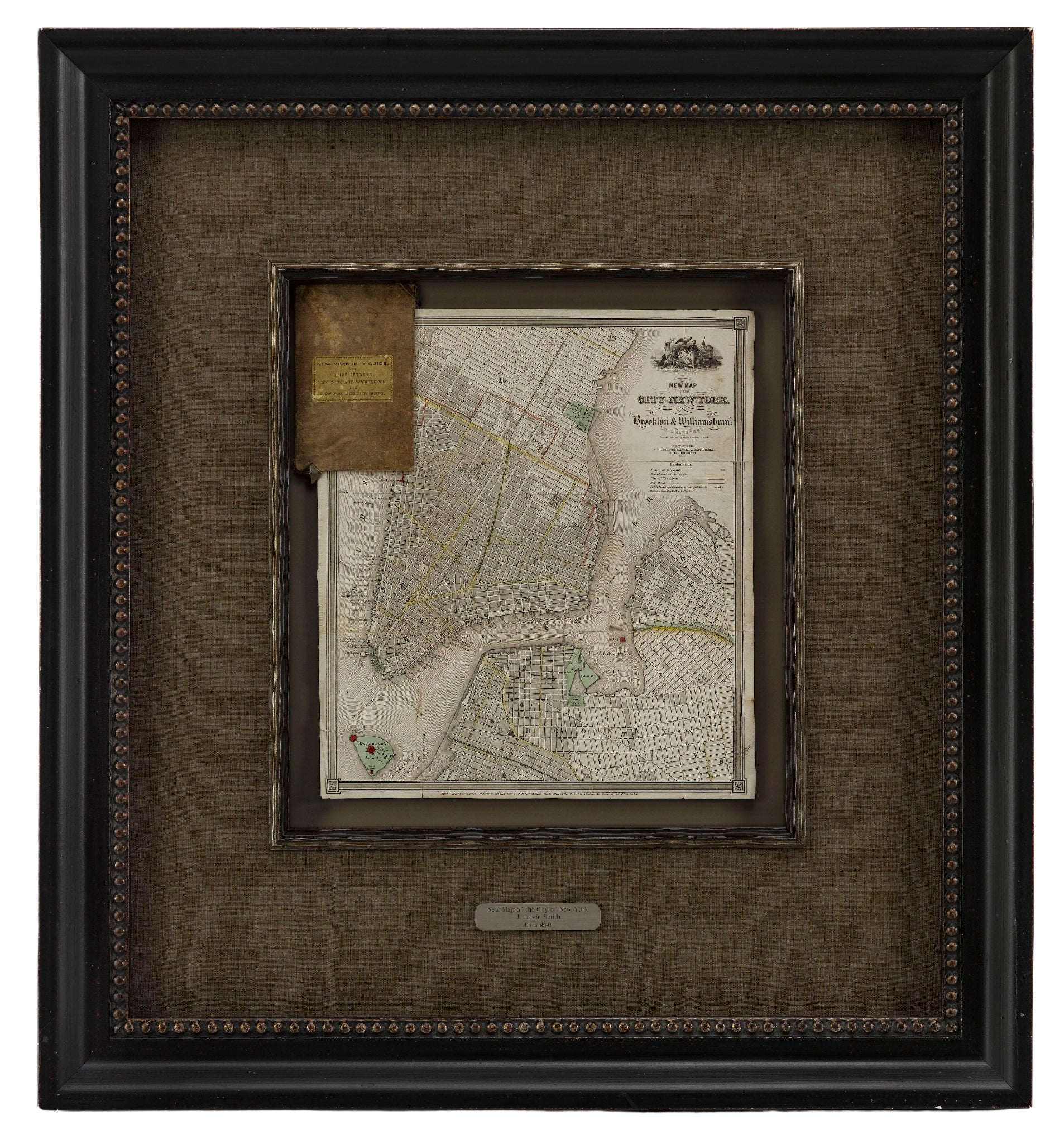 1840 "New Map of the City of New York With Part of Brooklyn & Williamsburg" by J. Calvin Smith - The Great Republic