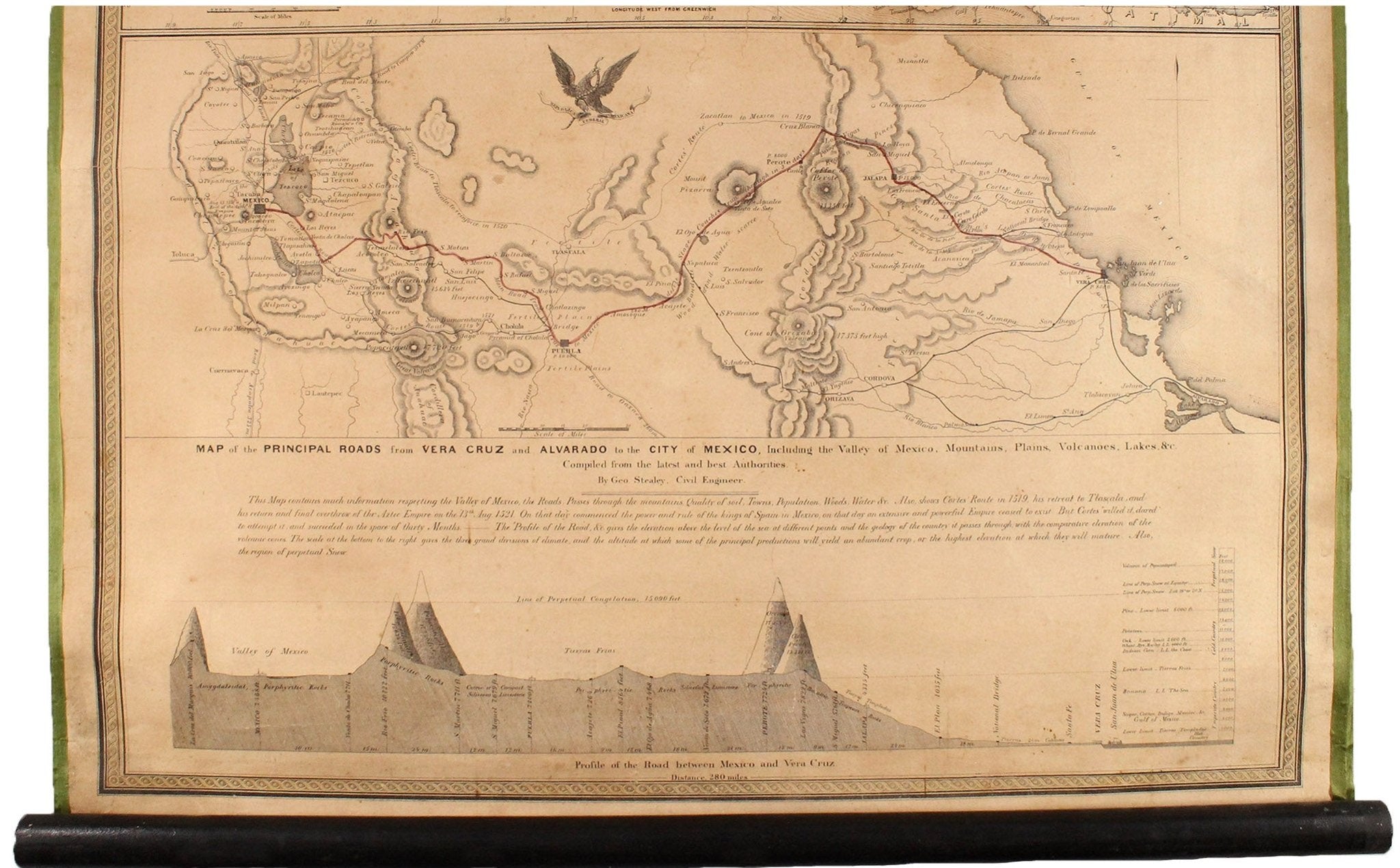 1847 "Map of Mexico, Including Yucatan & Upper California..." by Samuel Augustus Mitchell - The Great Republic