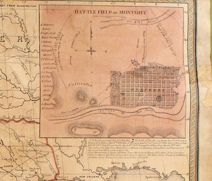 1847 "Map of Mexico, Including Yucatan & Upper California..." by Samuel Augustus Mitchell - The Great Republic