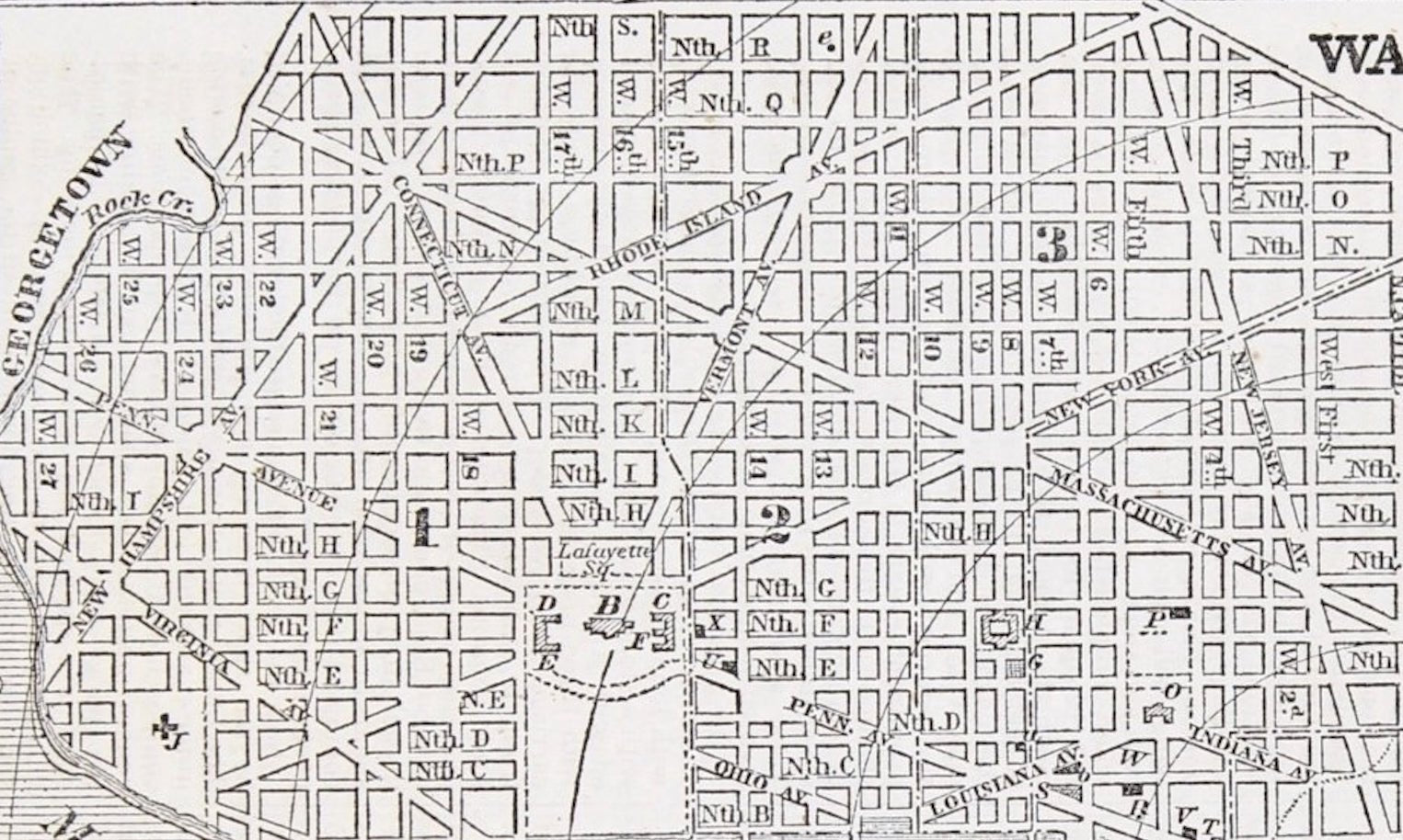 1853 “ Washington” Engraved Map from Fanning's Illustrated Gazetteer of the United States - The Great Republic