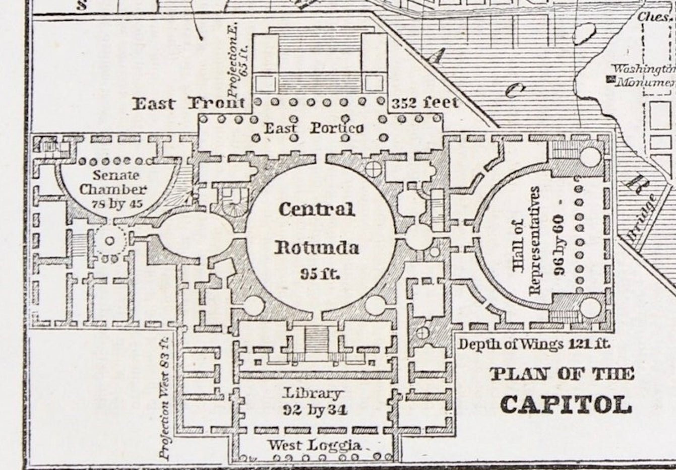 1853 “ Washington” Engraved Map from Fanning's Illustrated Gazetteer of the United States - The Great Republic