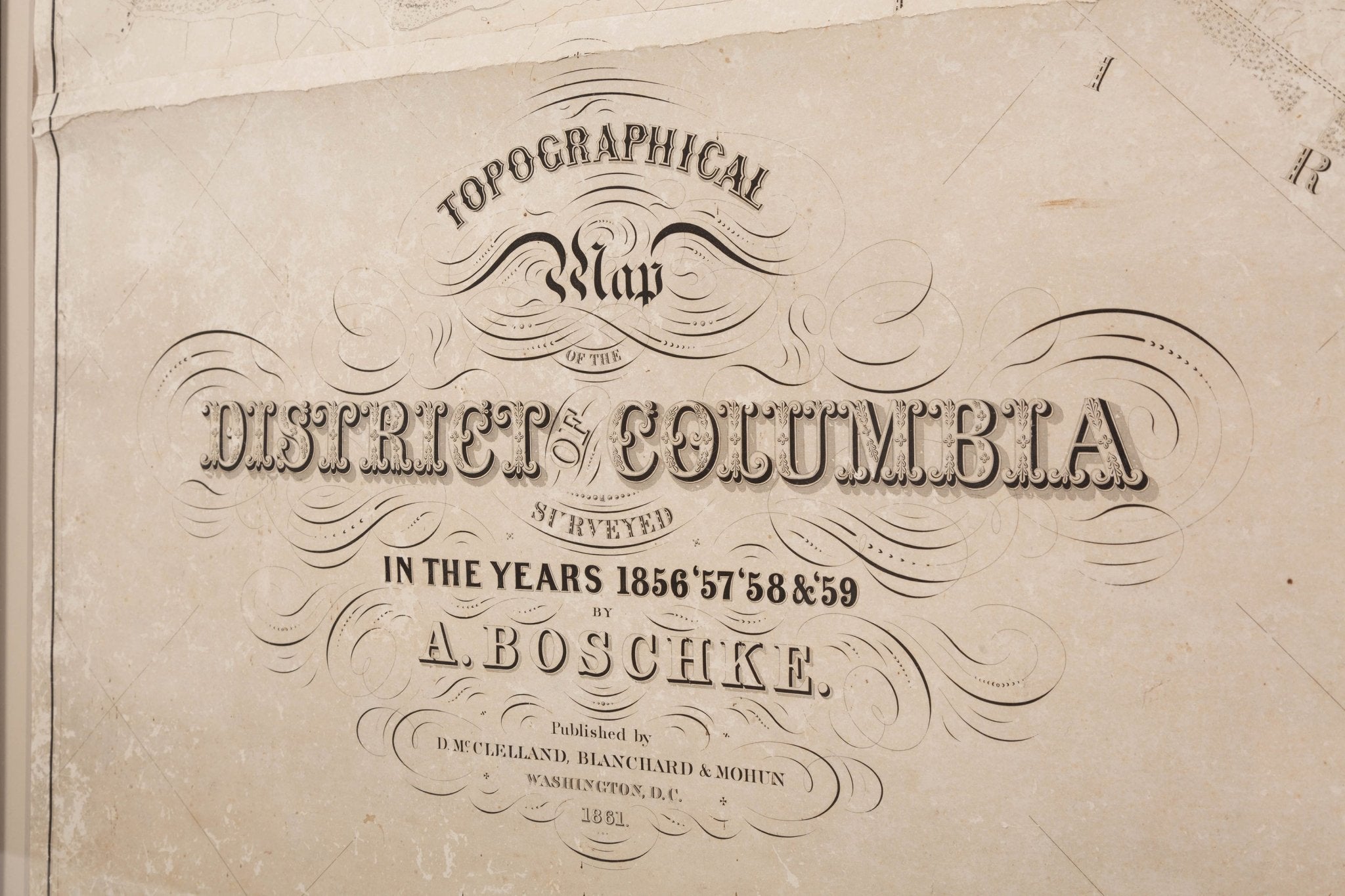1861 "Topographical Map of the District of Columbia Surveyed in the Years 1856-59" by Albert Boschke - The Great Republic