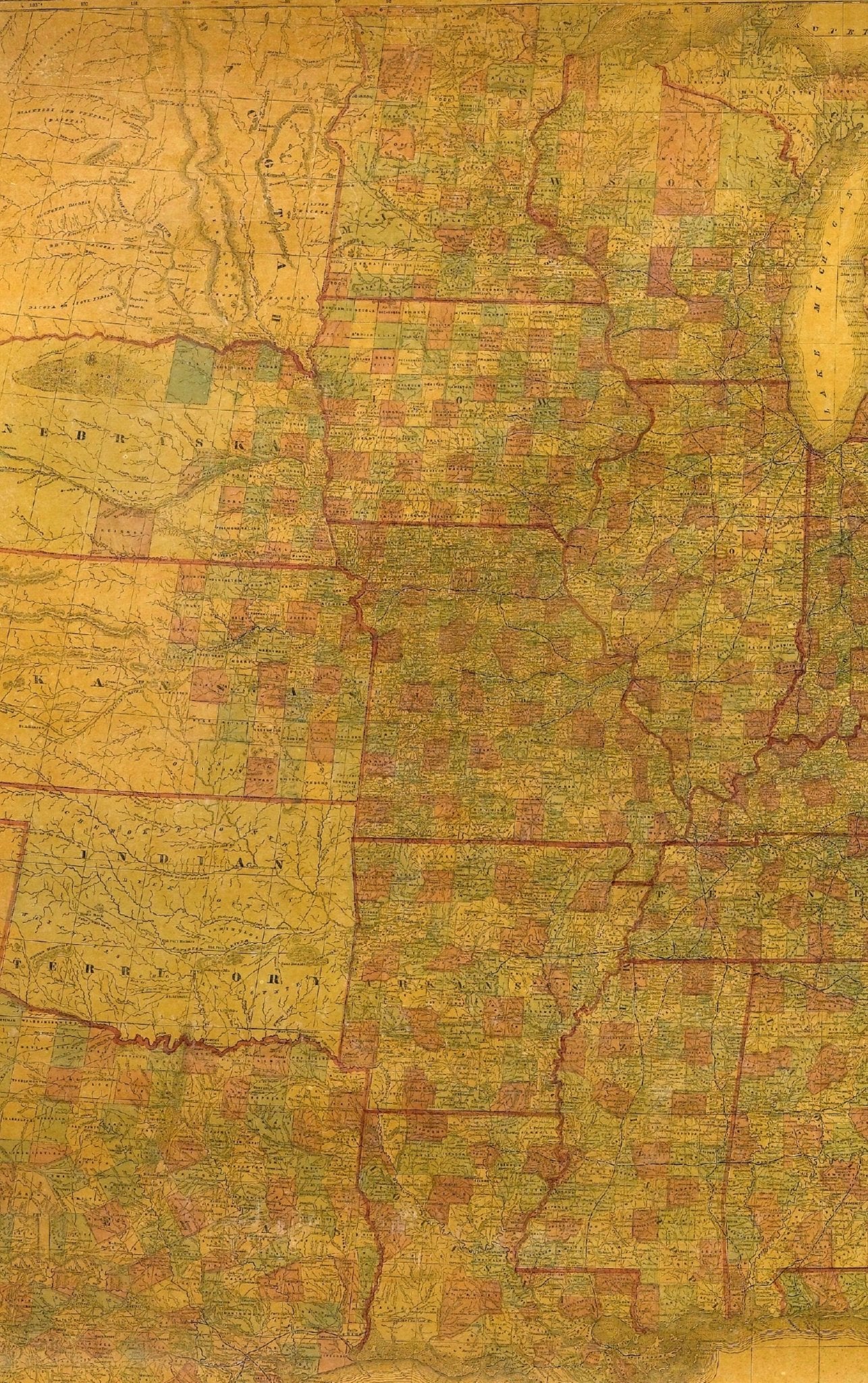 1863 "Lloyd's New Map of the United States, the Canadas, and New Brunswick" Hanging Wall Map - The Great Republic