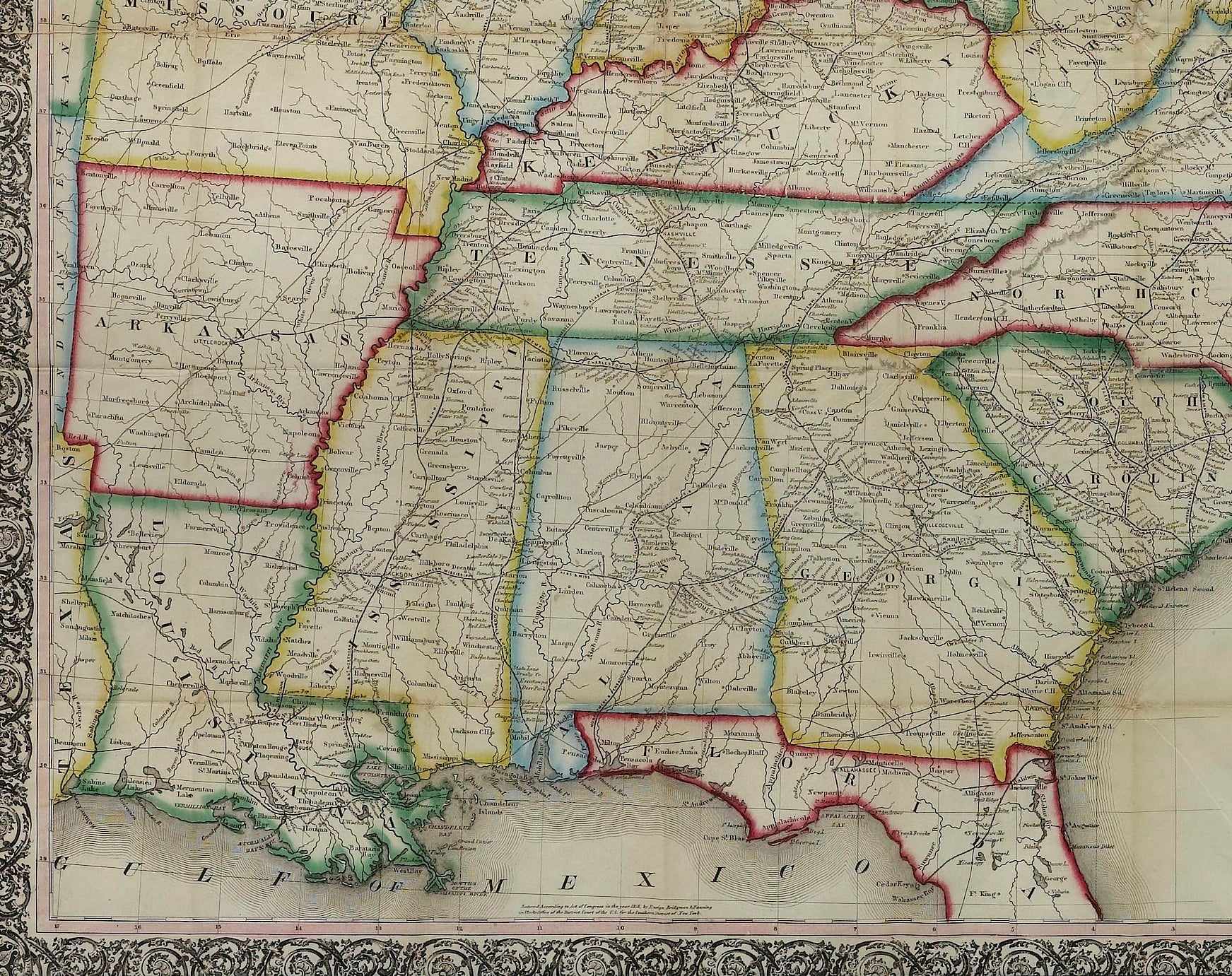 1866 "Ensign & Bridgman's Rail Road Map of the United States, showing Depots & Stations" - The Great Republic