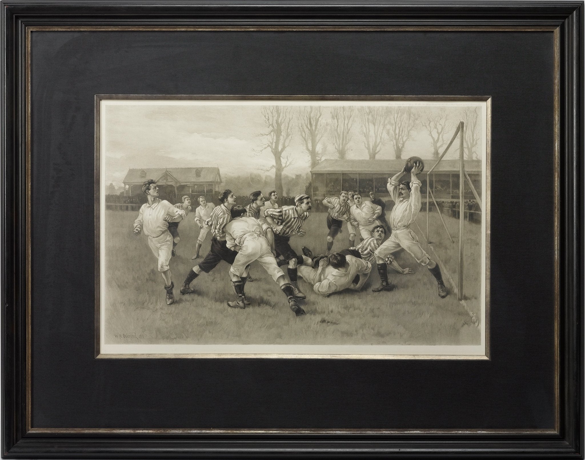 1891 "Football Match and Association Game" Photogravure, after W.H. Overend - The Great Republic