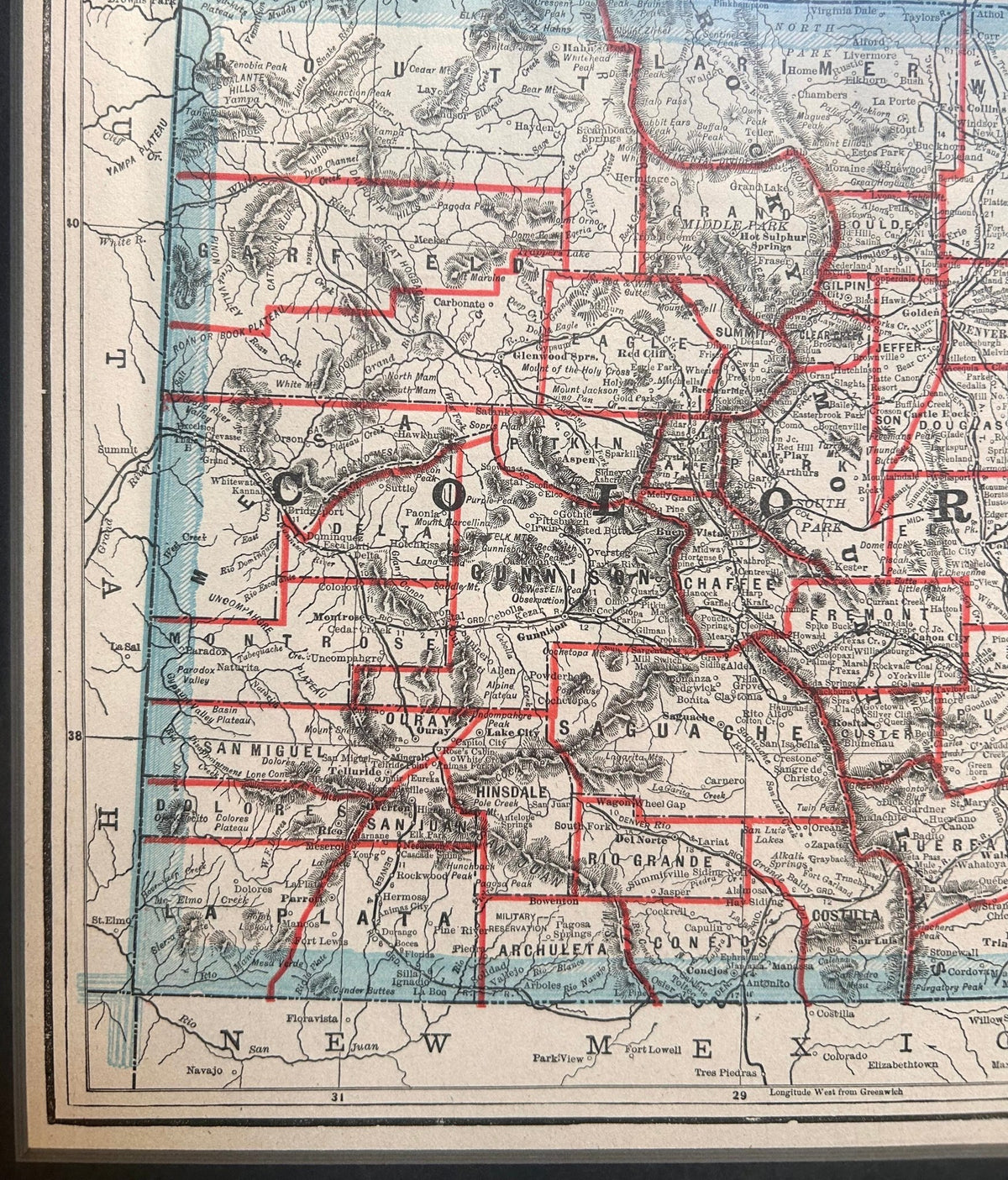 1893 "Colorado" Map, Published by George Cram - The Great Republic