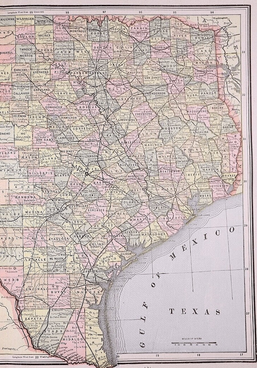 1894 "Texas" Map - The Great Republic