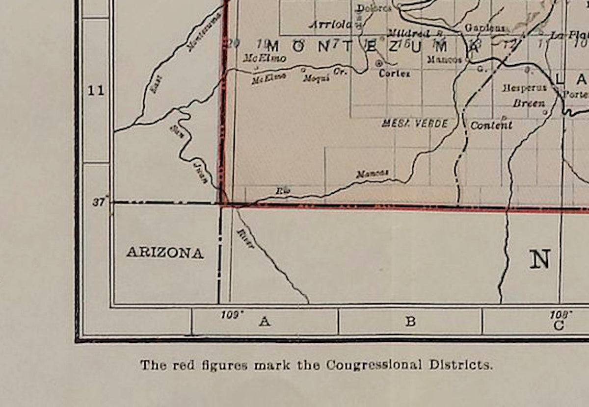 1902 "Map of Colorado" by The Kenyon Company - The Great Republic
