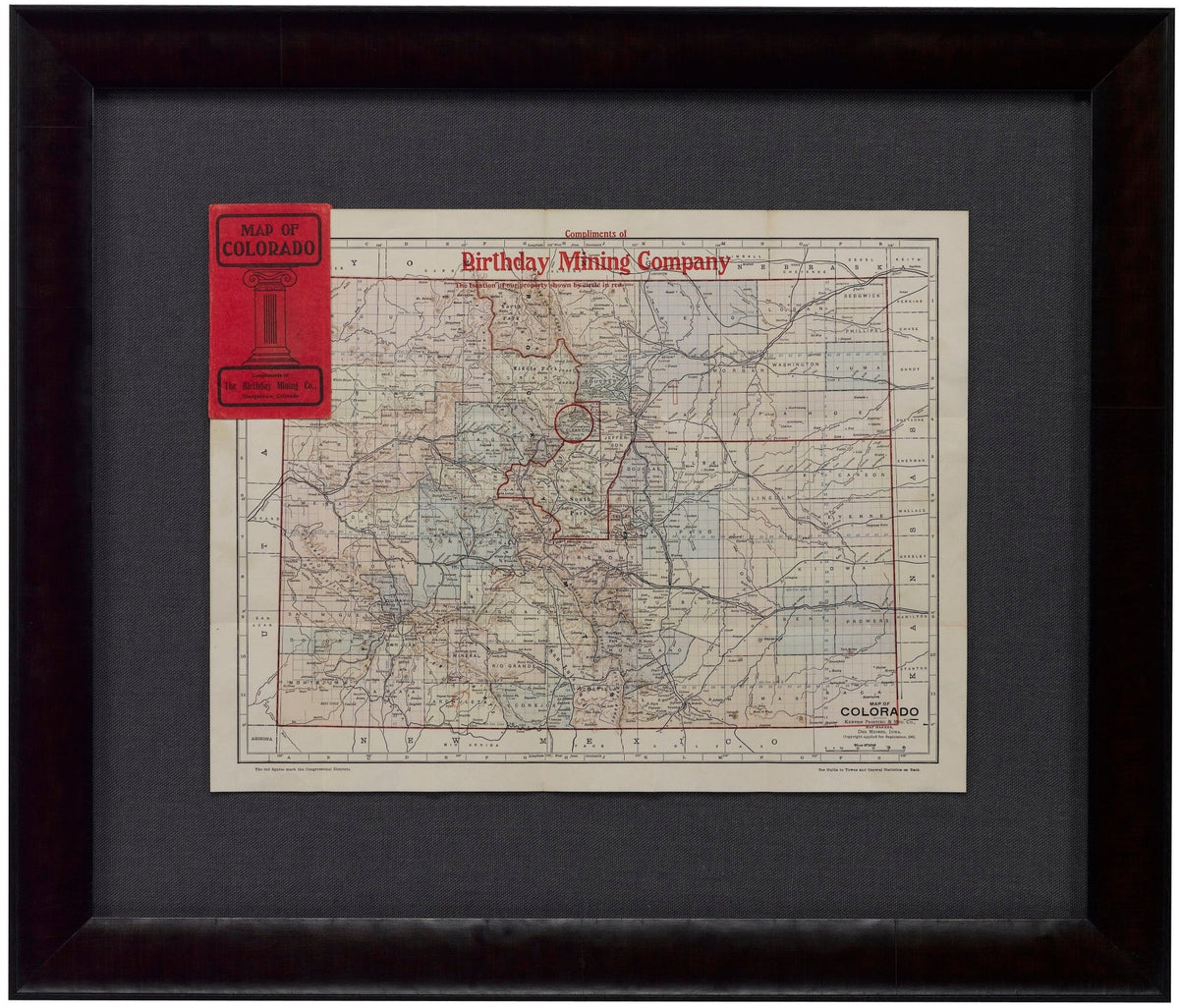 1902 "Map of Colorado" by The Kenyon Company - The Great Republic