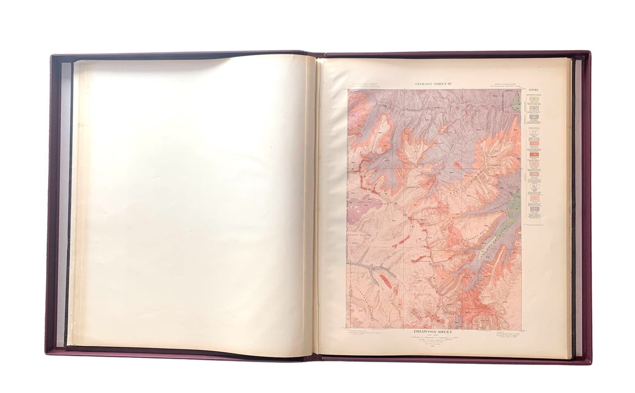 1904 "Atlas to Accompany Monograph XXXII on the Geology of Yellowstone National Park" by Arnold Hague - The Great Republic