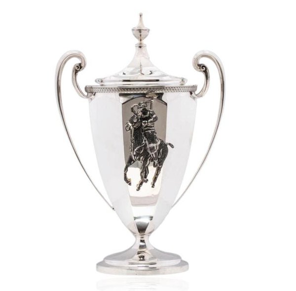 1911 Tiffany & Co. Diamond - Encrusted Sterling Silver Polo Trophy - The Great Republic