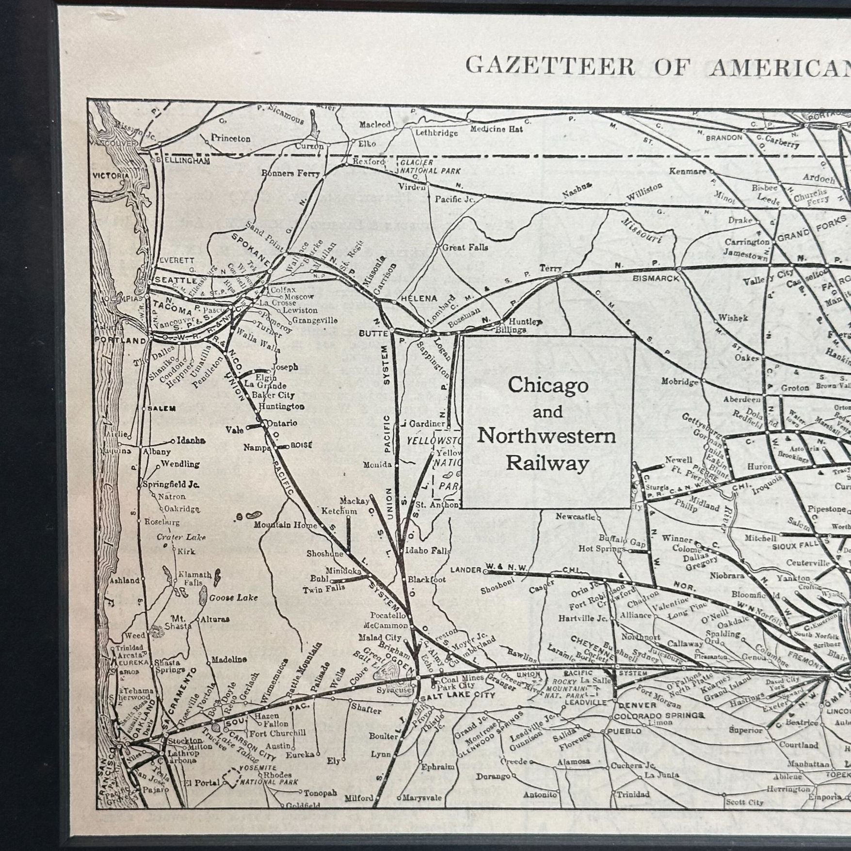 1919 "Chicago and Northwestern Railway" Map by P. F. Collier & Son - The Great Republic