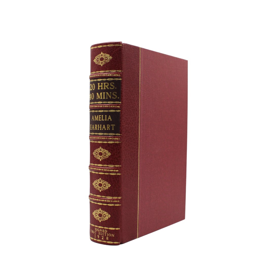 20 hrs. 40 mins. Our Flight in the Friendship, Signed by Amelia Earhart, First Trade Edition, 1928 - The Great Republic