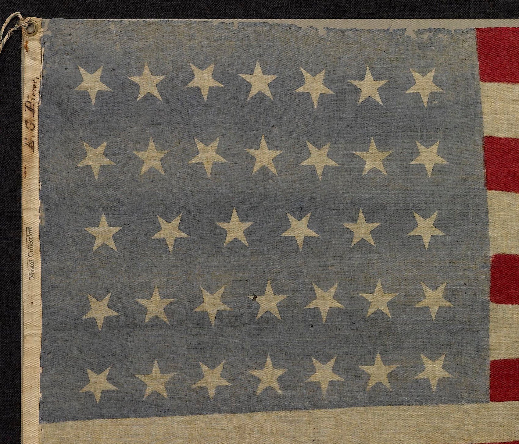 34 - Star American Parade Flag, Commemorating Kansas Statehood, Circa 1861 - 1863 - The Great Republic