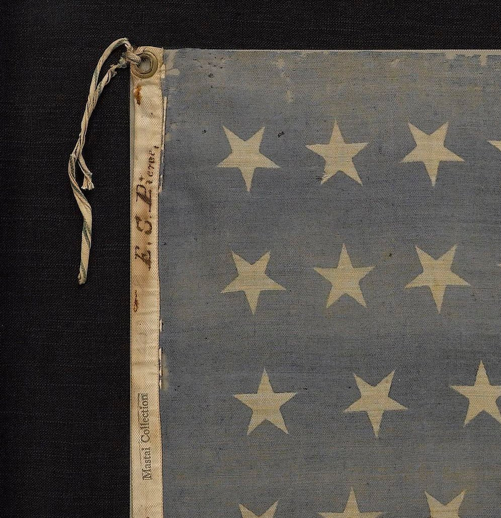 34 - Star American Parade Flag, Commemorating Kansas Statehood, Circa 1861 - 1863 - The Great Republic