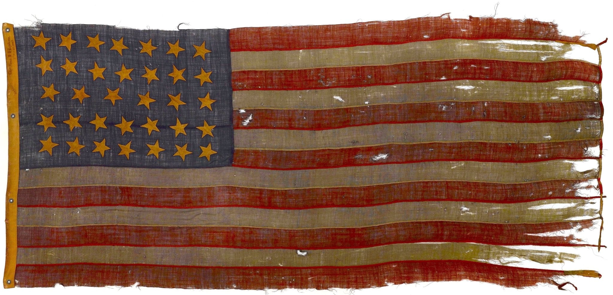 34 - Star Civil War American Flag, Used for as Recruitment for New Jersey Volunteers, 1861 - 1863 - The Great Republic