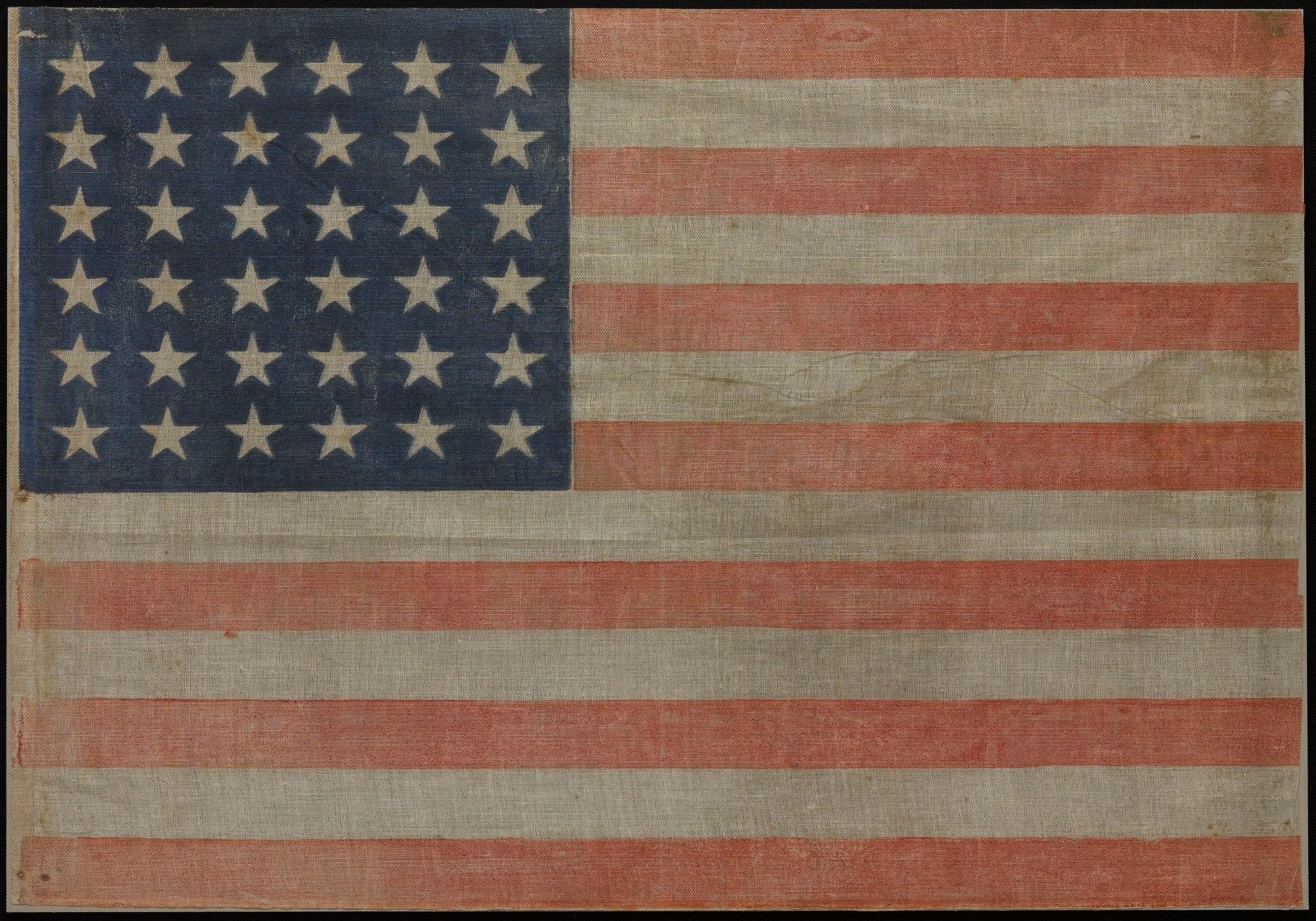36 - Star American Printed Parade Flag, Circa 1865 - 1867 - The Great Republic