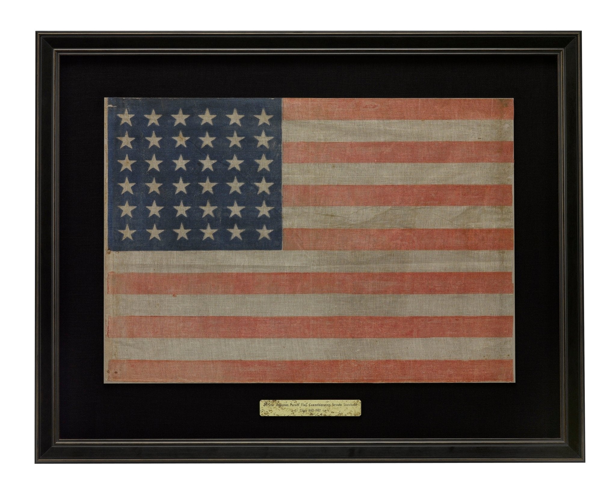 36-Star American Printed Parade Flag, Circa 1865-1867
