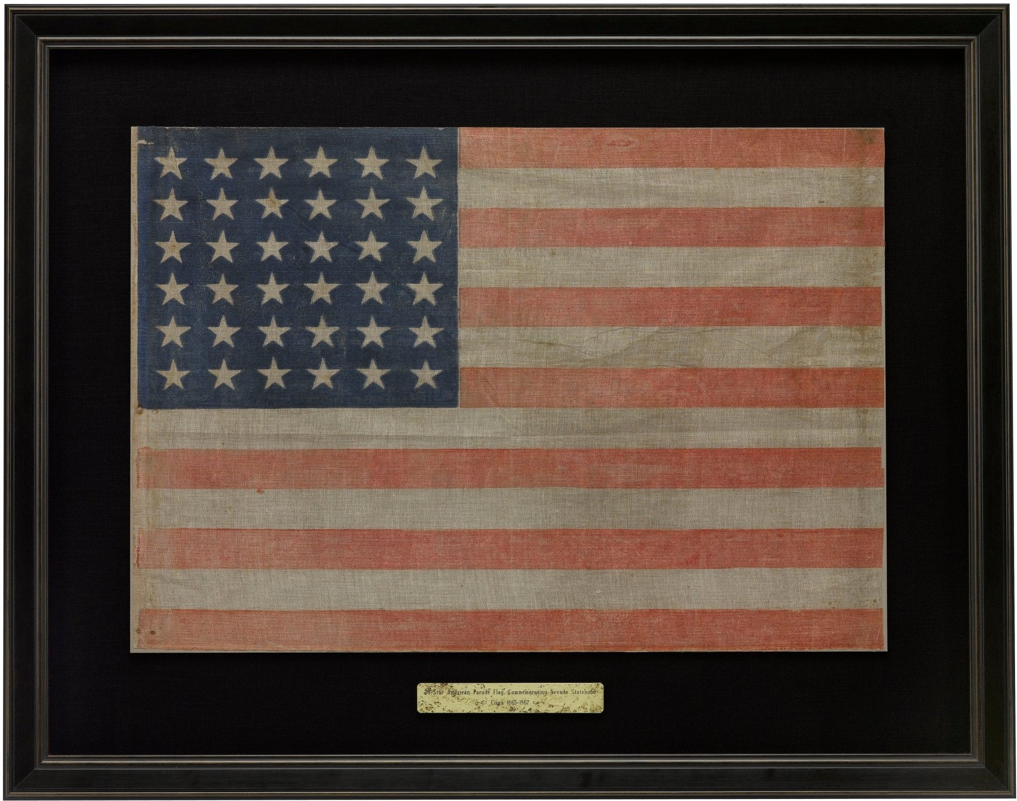 36 - Star American Printed Parade Flag, Circa 1865 - 1867 - The Great Republic