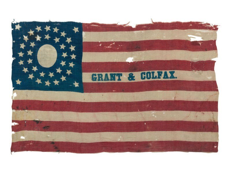 37 - Star "Grant & Colfax" Campaign Parade Flag, 1868 - The Great Republic
