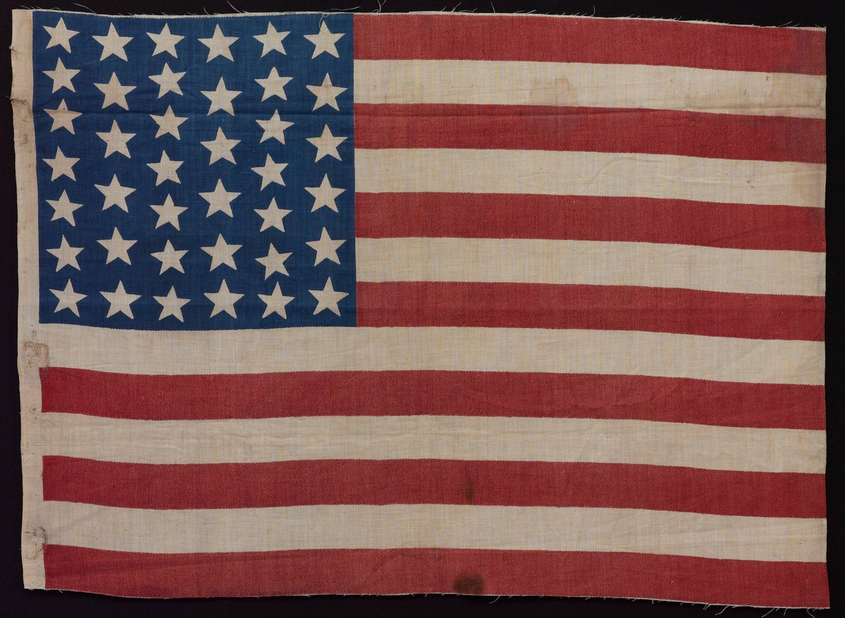 39-Star American Parade Flag, Commemorating North Dakota Statehood, Circa 1889 - The Great Republic