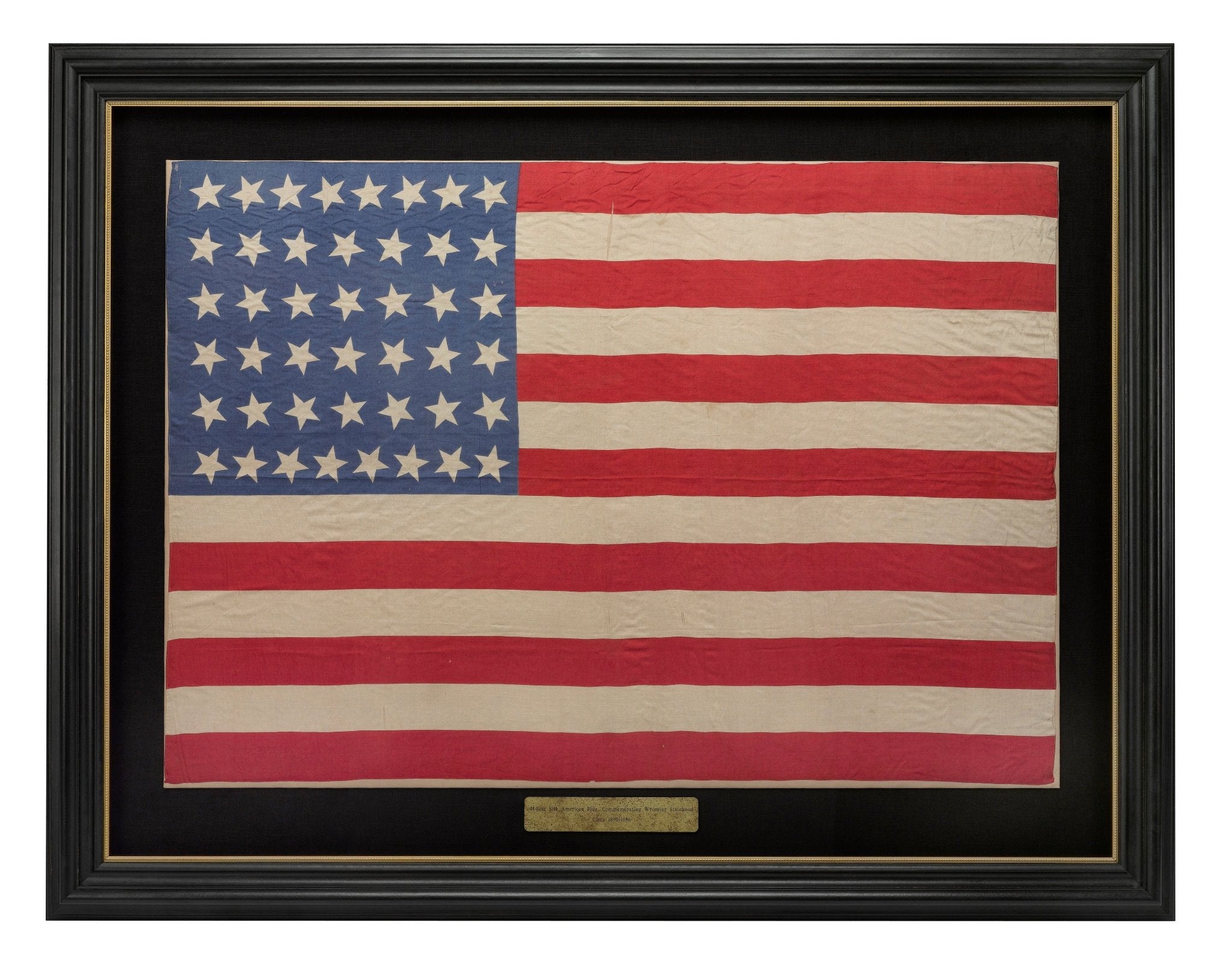 44 - Star Silk American Flag, Celebrating Wyoming Statehood, Circa 1890 - 1896 - The Great Republic