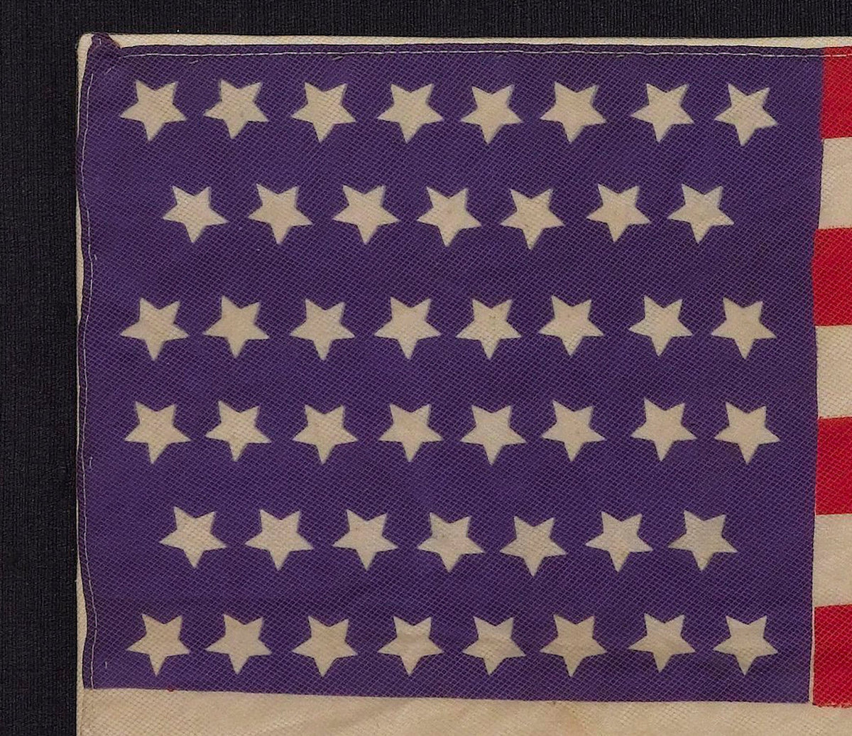 46-Star Printed American Flag, Stamped "Baltimore 1903 Saengerfest Inaugural Concert June 14" - The Great Republic