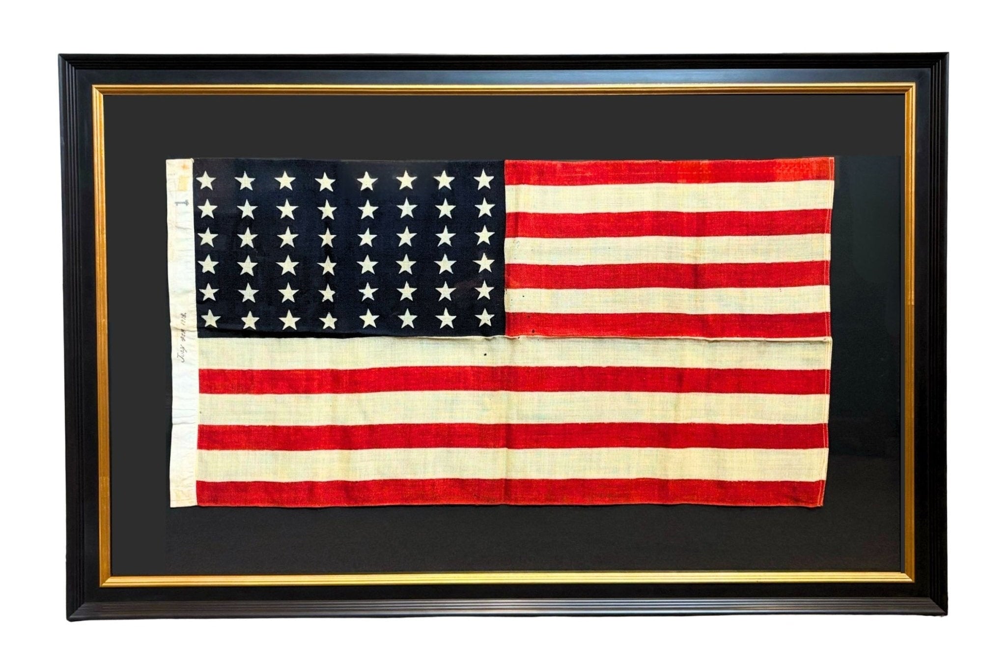 48 - Star American Flag, Inscribed “July 4th, 1918” on Hoist, circa 1918 - The Great Republic