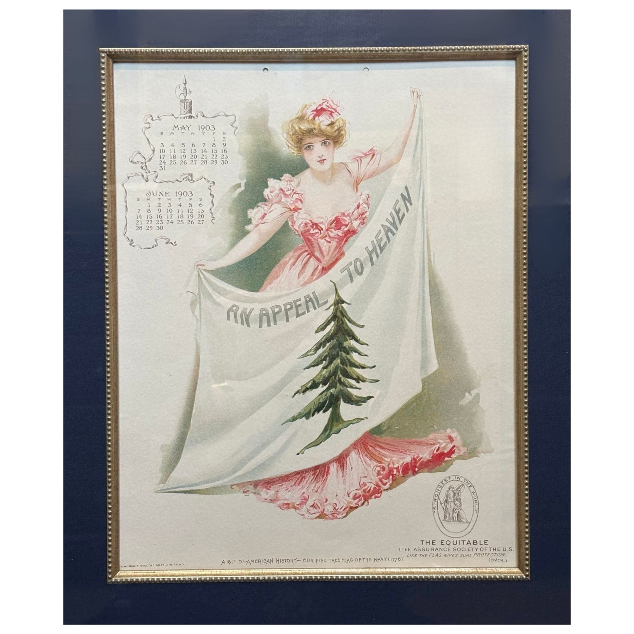 "The Flag of Our Own Time" Equitable Life Assurance Company Calendar Set of Six, 1903