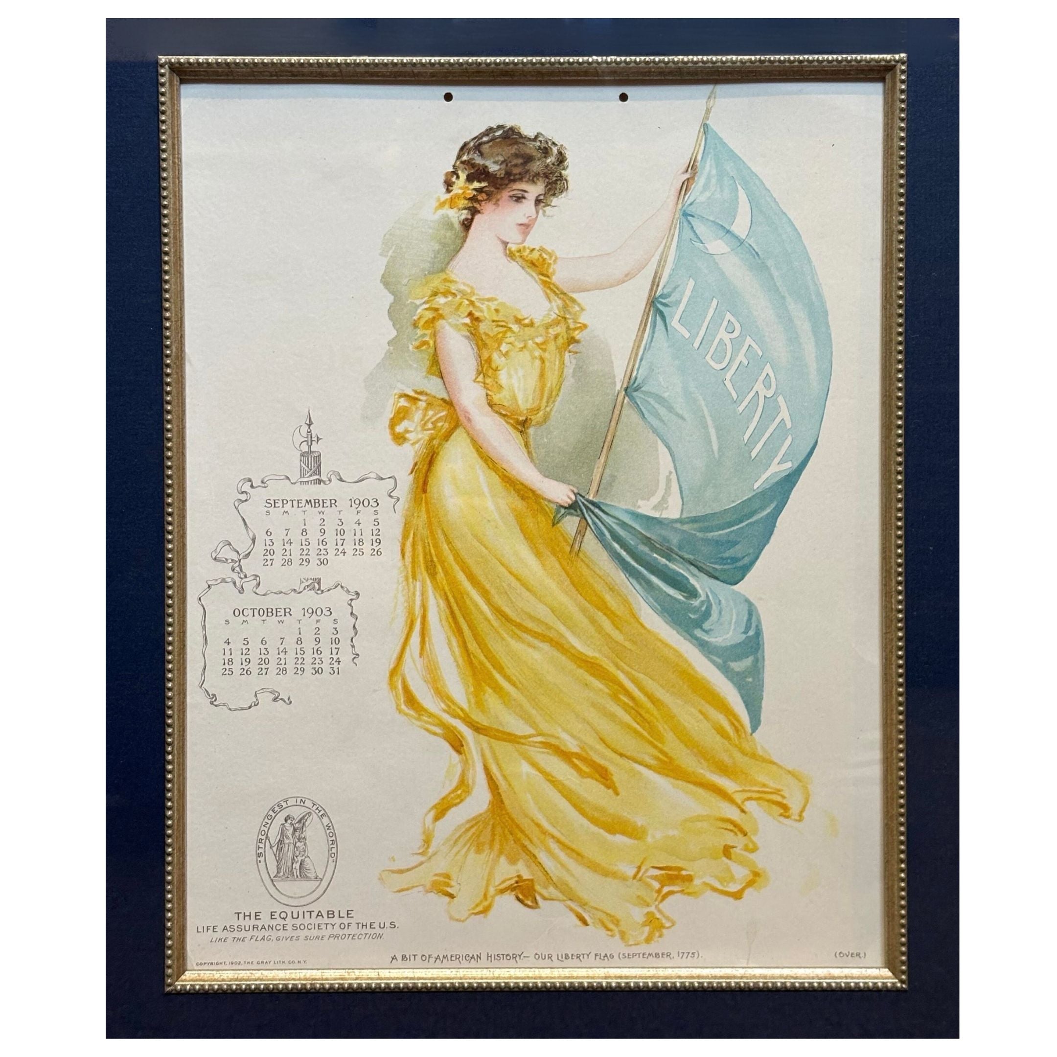 "The Flag of Our Own Time" Equitable Life Assurance Company Calendar Set of Six, 1903
