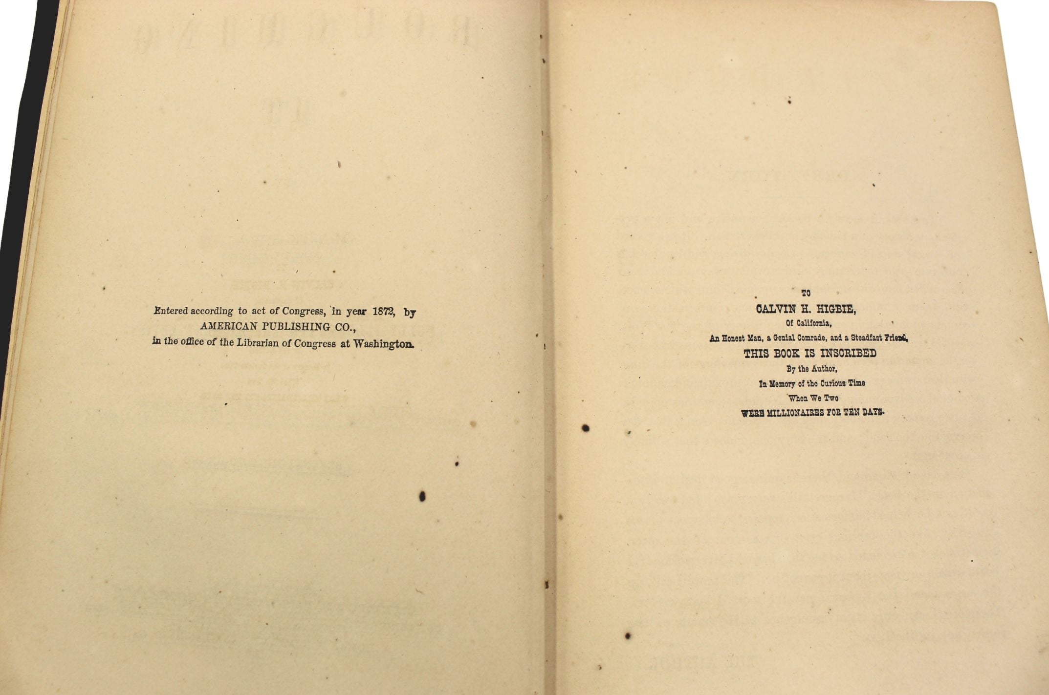 Roughing It by Mark Twain, First U.S. Edition, Later Printing, in Original Boards, 1872