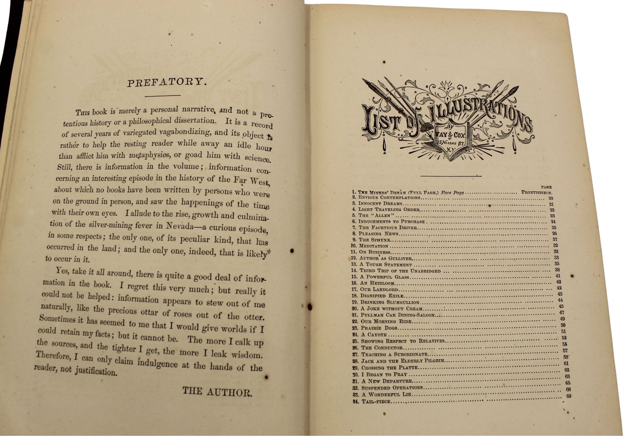 Roughing It by Mark Twain, First U.S. Edition, Later Printing, in Original Boards, 1872