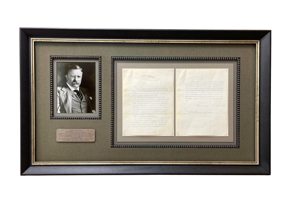 Theodore Roosevelt Signed Typed Letter, Dated October 13, 1906