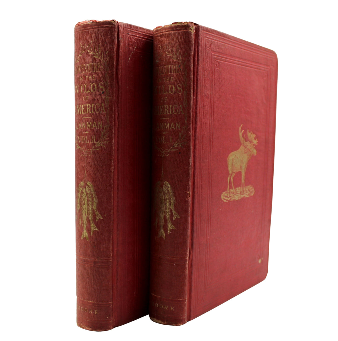 Adventures in the Wilds of the United States and British American Provinces by Charles Lanman, First American Edition, Two Volume Set, 1856