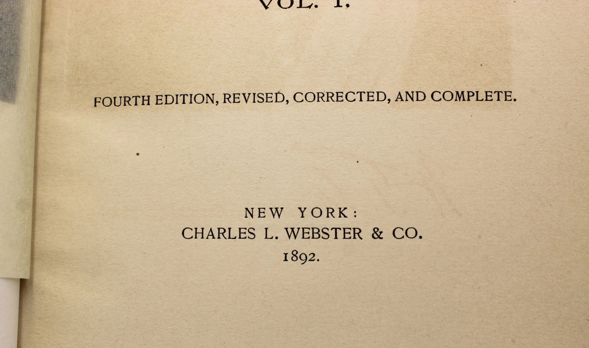 Memoirs of Gen. W.T. Sherman, Written by Himself, Fourth Edition in Shoulder Strap Binding, Two Volume Set, 1892