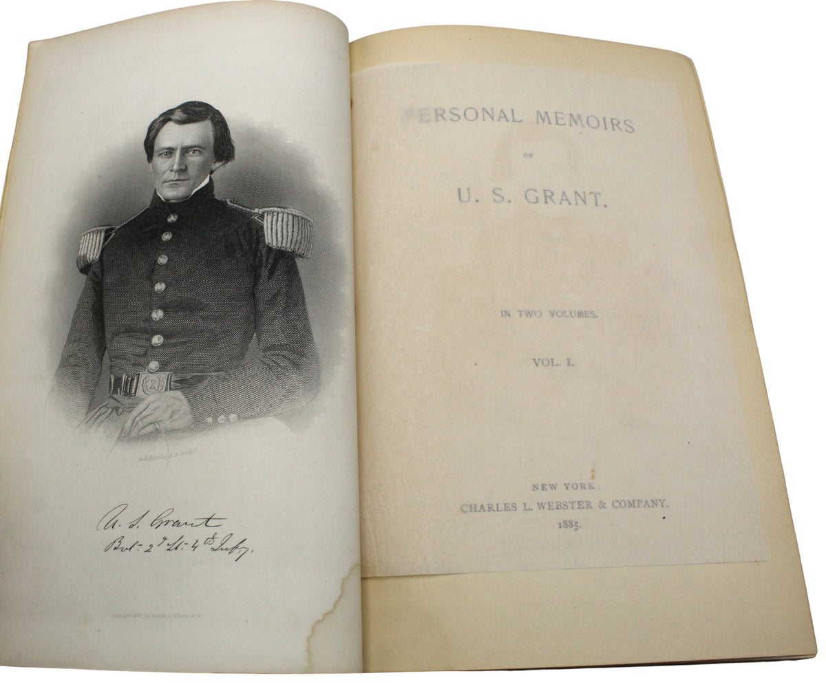 Personal Memoirs of U.S. Grant, Shoulder Strap Edition, First Edition, Two-Volume Set, 1885-1886