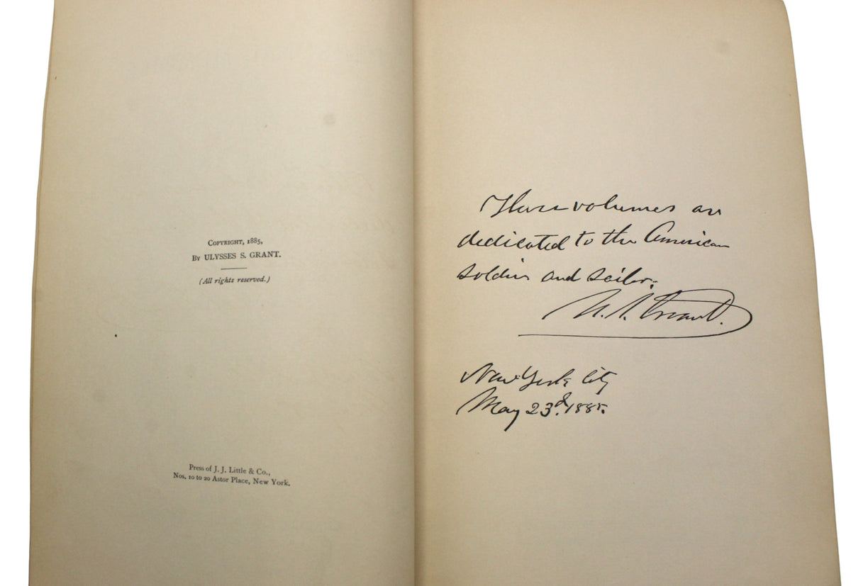 Personal Memoirs of U.S. Grant, Shoulder Strap Edition, First Edition, Two-Volume Set, 1885-1886