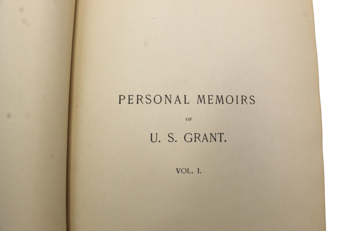 Personal Memoirs of U.S. Grant, Shoulder Strap Edition, First Edition, Two-Volume Set, 1885-1886