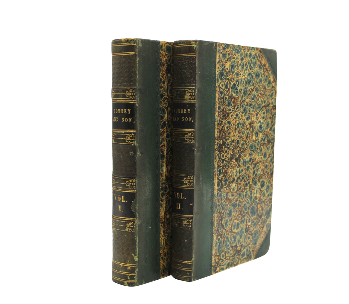 Dealings with the Firm of Dombey and Son by Charles Dickens, Illustrated by H. K. Browne, Early Printing in Two Volumes, 1848