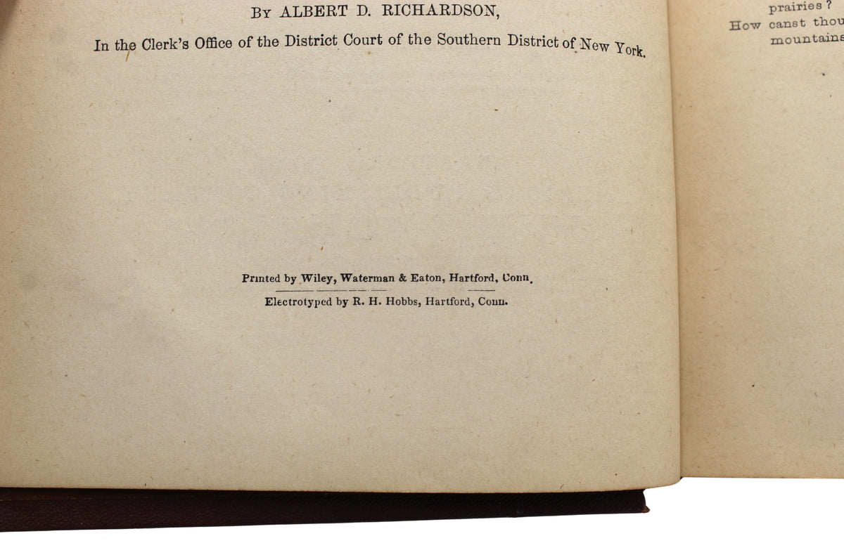 Beyond the Mississippi: From the Great River to the Great Ocean by Albert D. Richardson, New Edition, 1869