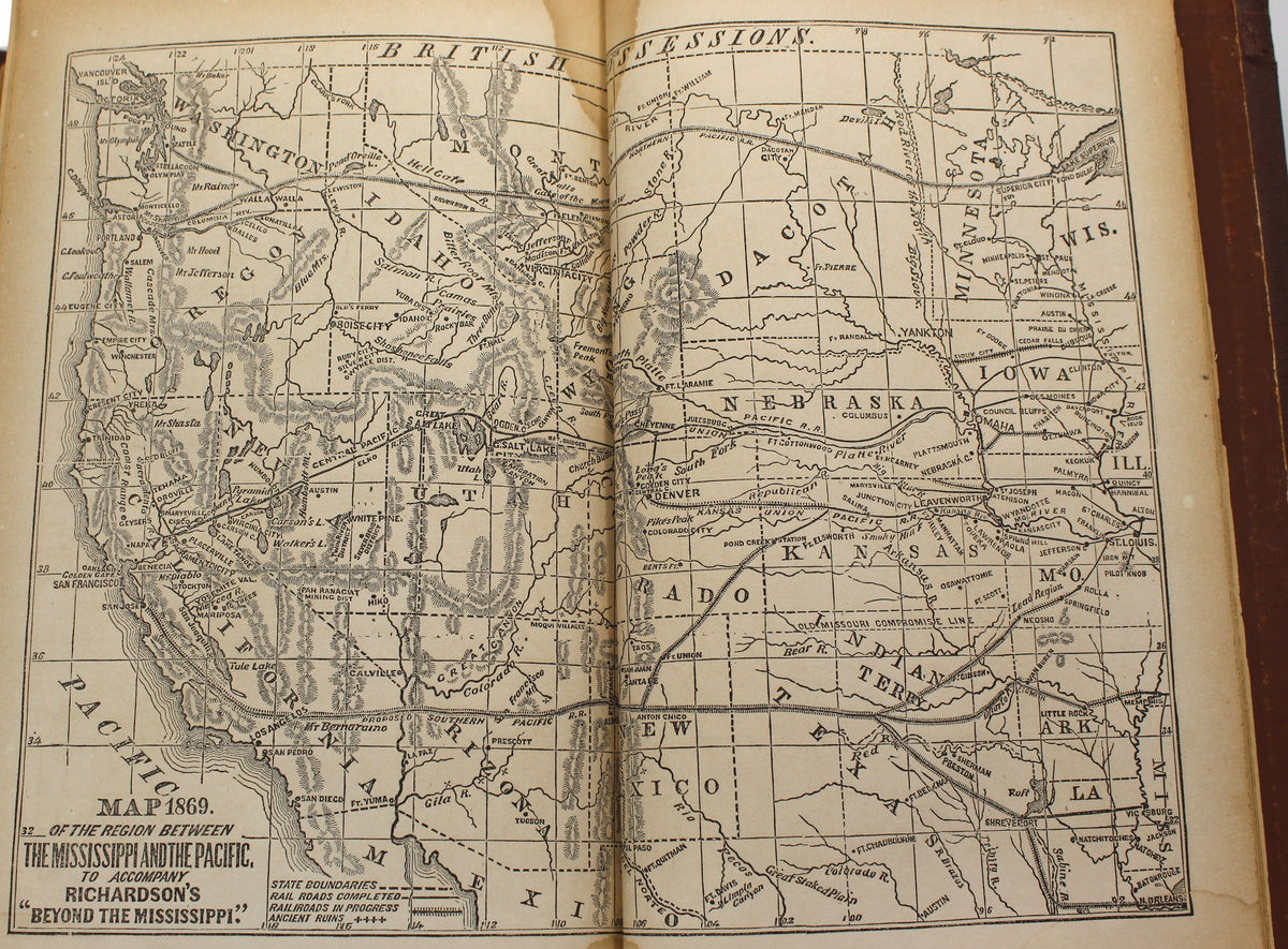 Beyond the Mississippi: From the Great River to the Great Ocean by Albert D. Richardson, New Edition, 1869