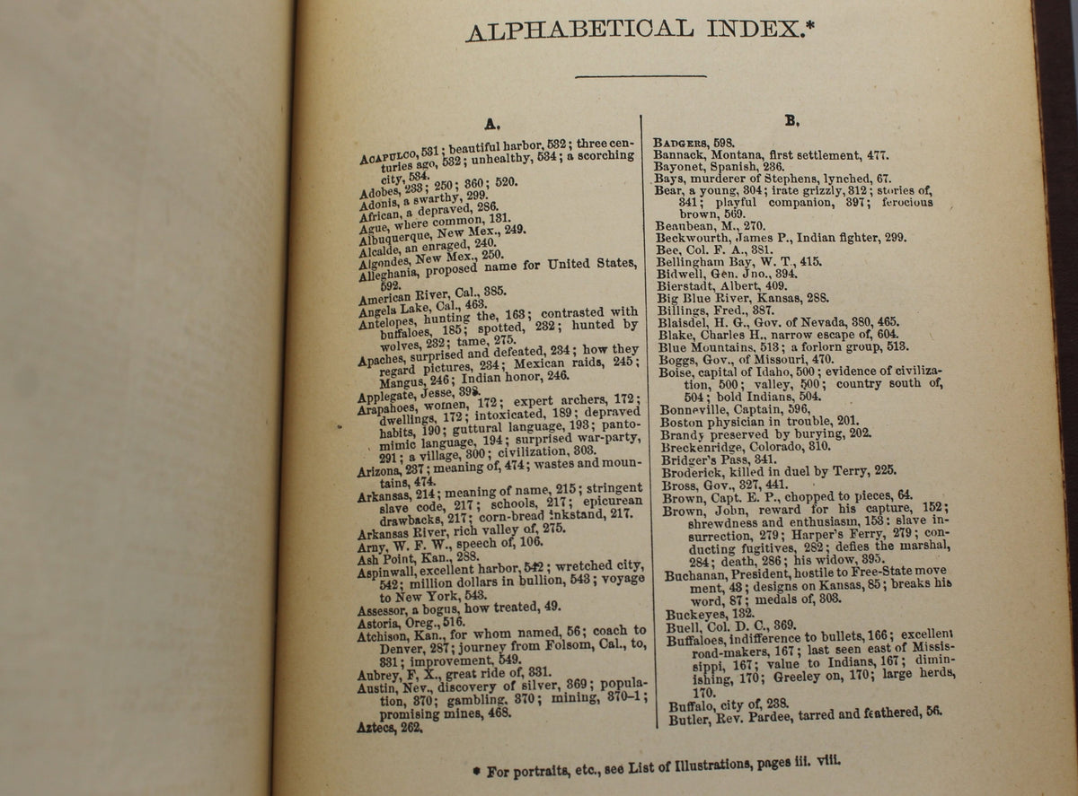 Beyond the Mississippi: From the Great River to the Great Ocean by Albert D. Richardson, New Edition, 1869