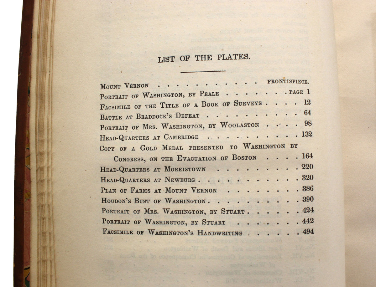 The Life of George Washington by Jared Sparks, First Edition, 1839