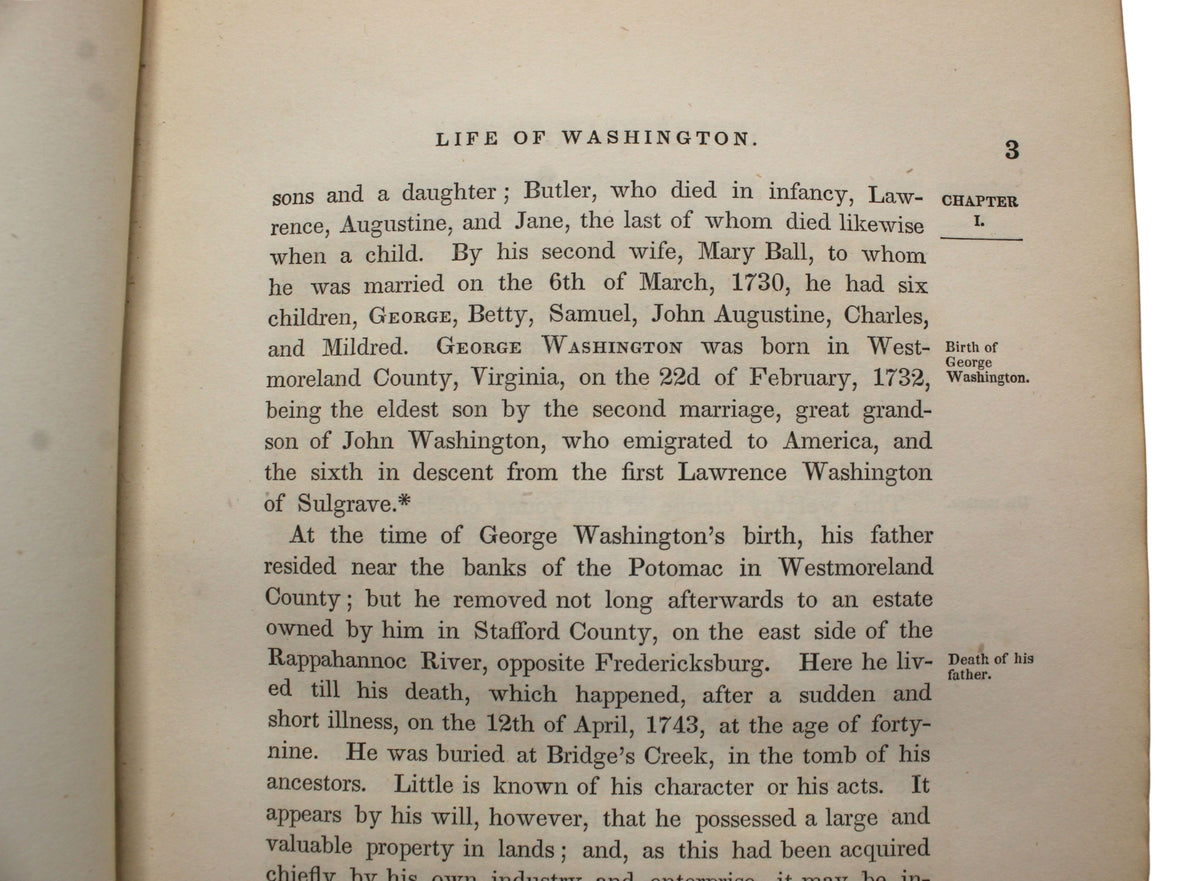 The Life of George Washington by Jared Sparks, First Edition, 1839