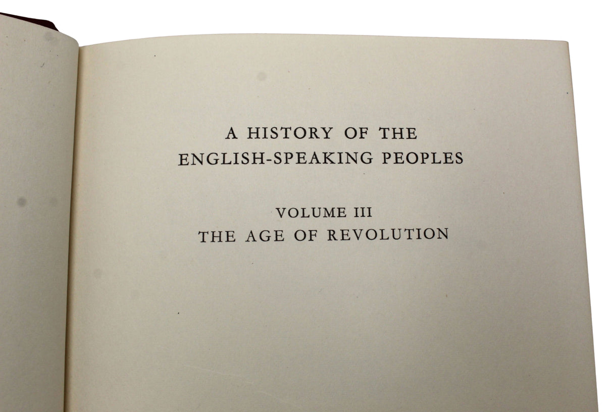 A History of the English-Speaking Peoples by Winston Churchill, First Editions, Four Volume Set, 1956-58
