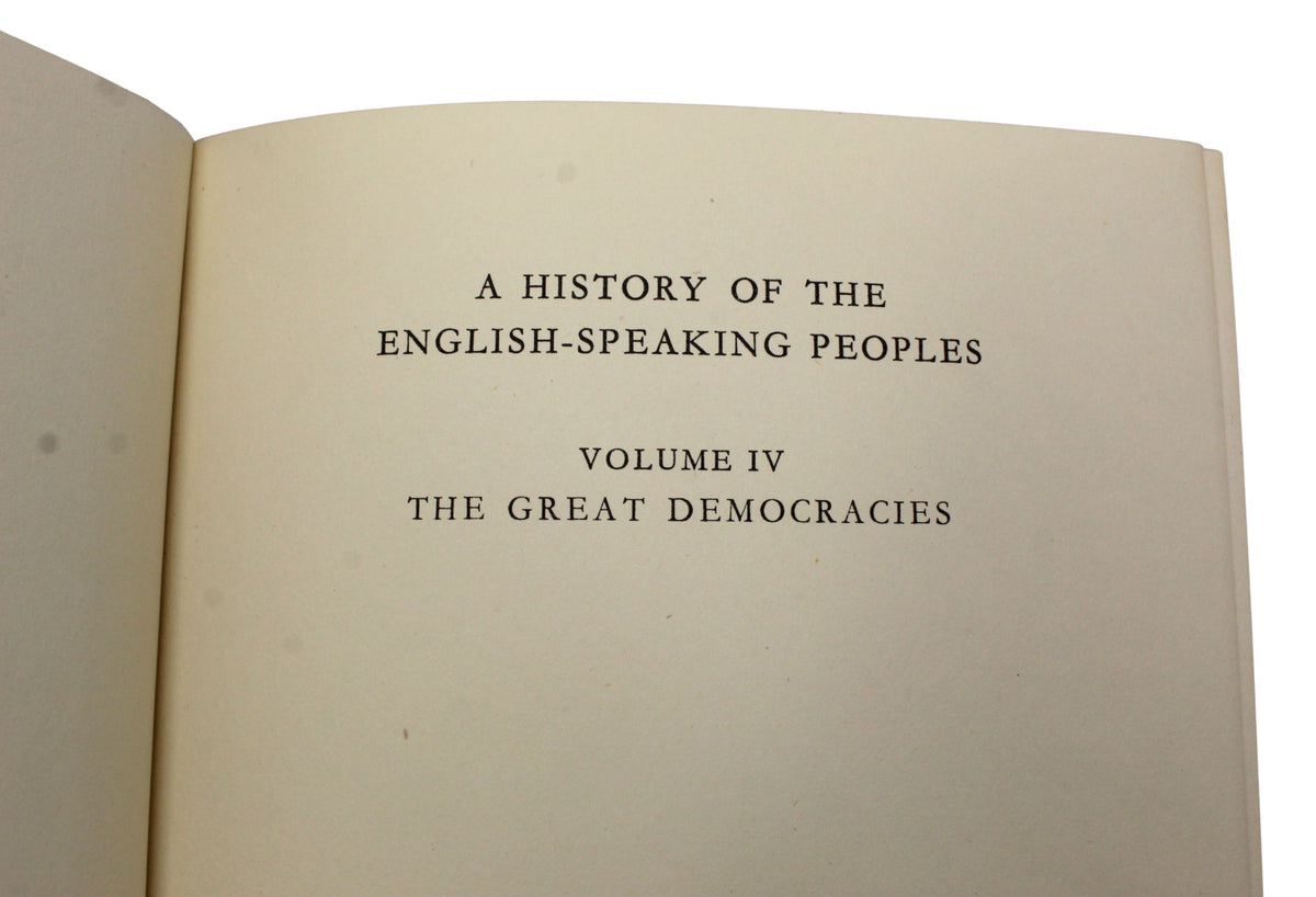 A History of the English-Speaking Peoples by Winston Churchill, First Editions, Four Volume Set, 1956-58
