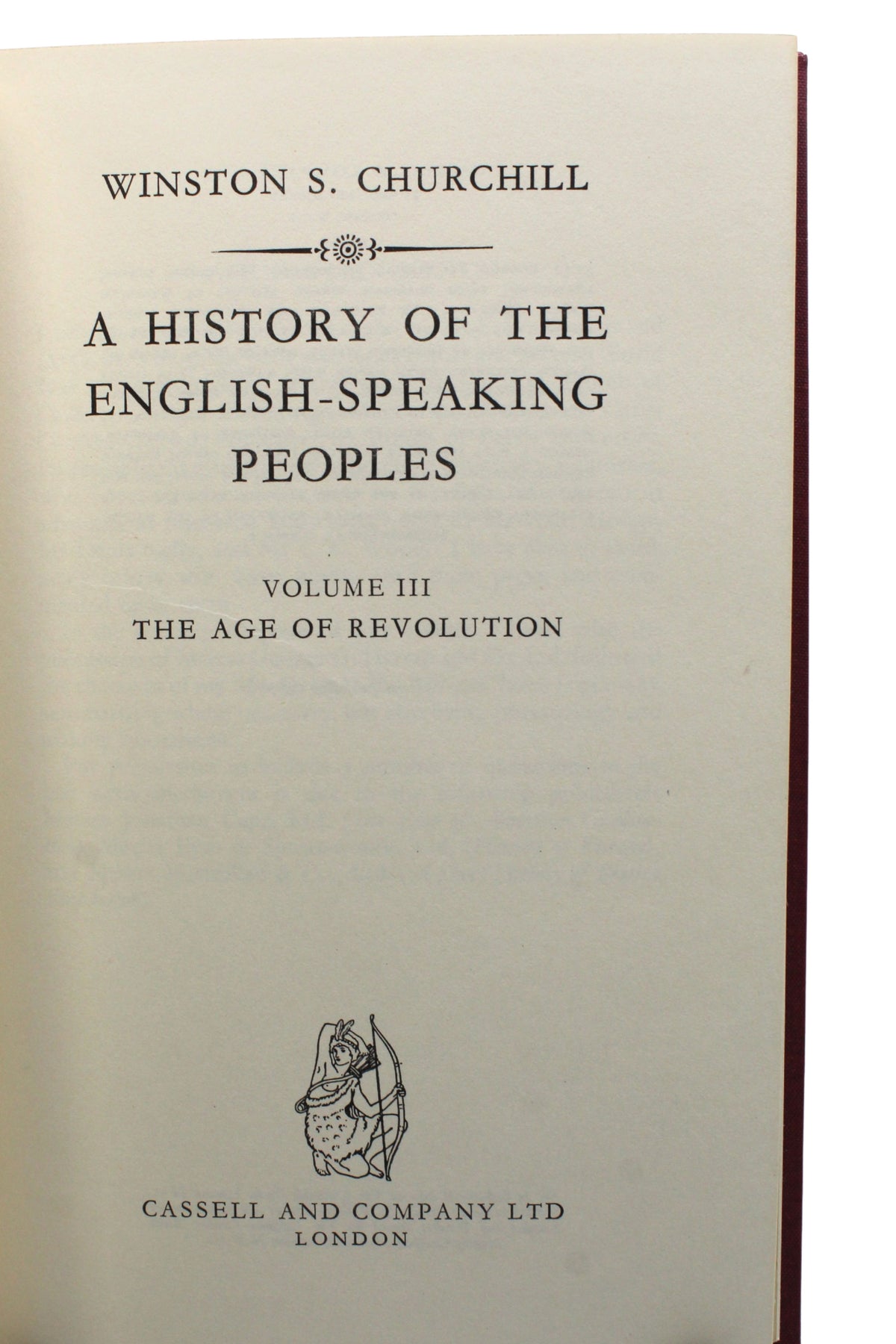 A History of the English-Speaking Peoples by Winston Churchill, First Editions, Four Volume Set, 1956-58