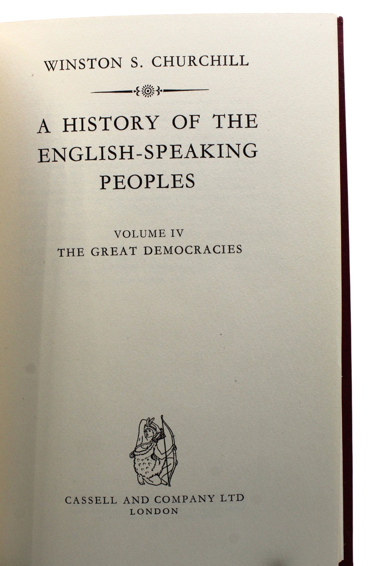 A History of the English-Speaking Peoples by Winston Churchill, First Editions, Four Volume Set, 1956-58