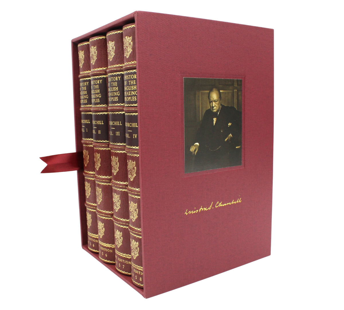 A History of the English-Speaking Peoples by Winston Churchill, First Editions, Four Volume Set, 1956-58